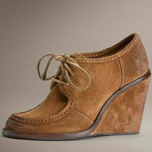 Frye Caroline lace up wedge pump